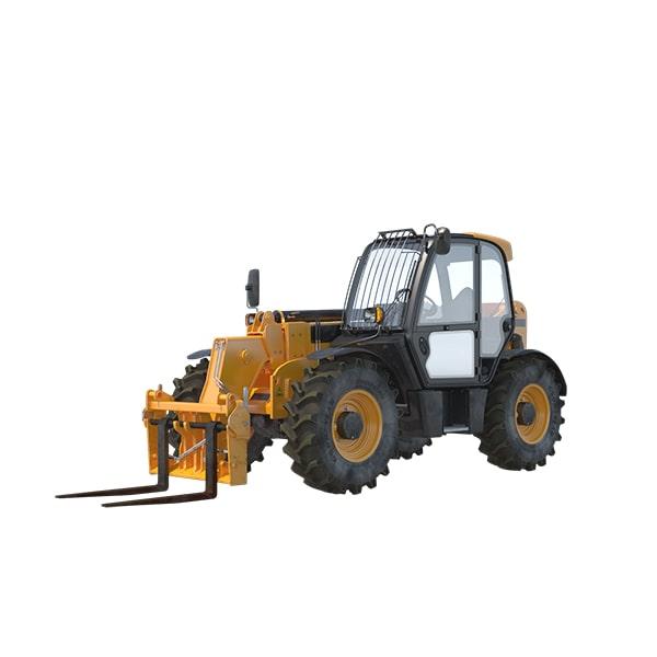 telehandlers are commonly used in farming for tasks such as lifting and stacking hay bales